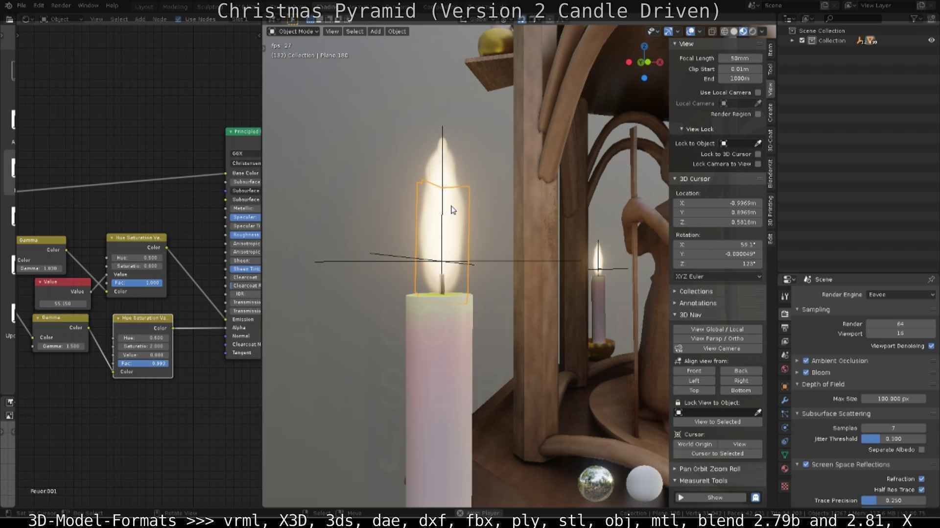 Christmas Pyramid Version 2 Low-poly 3D model_28