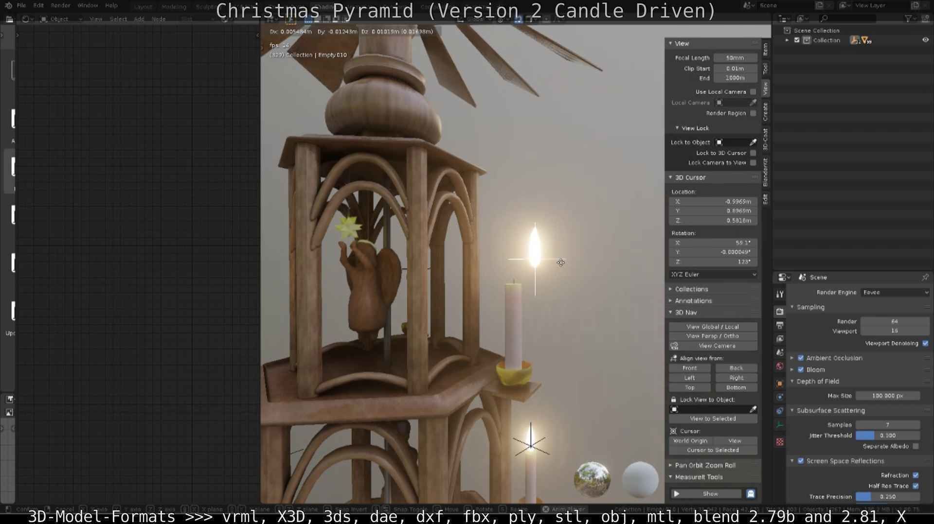 Christmas Pyramid Version 2 Low-poly 3D model_98