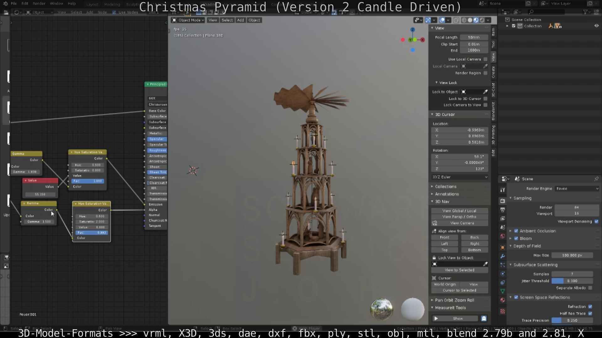Christmas Pyramid Version 2 Low-poly 3D model_53