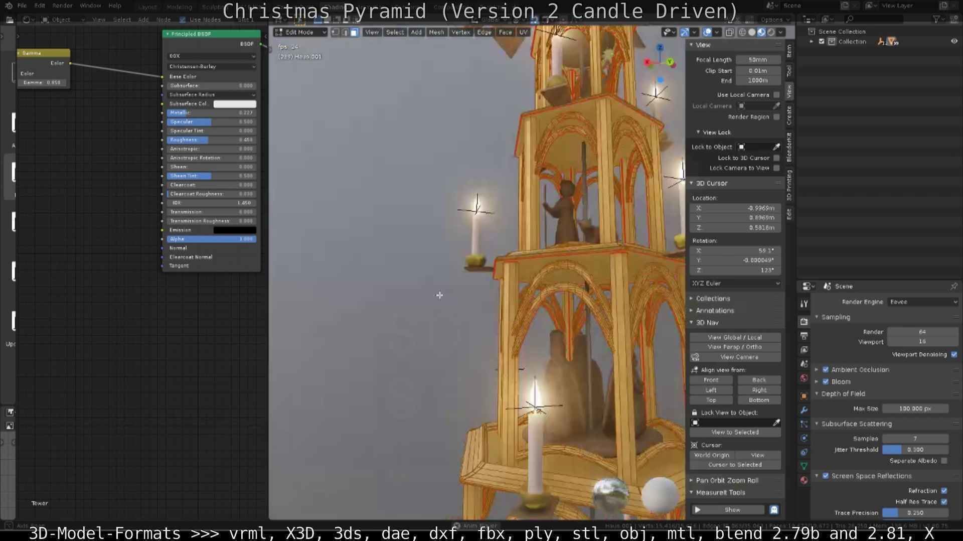 Christmas Pyramid Version 2 Low-poly 3D model_32