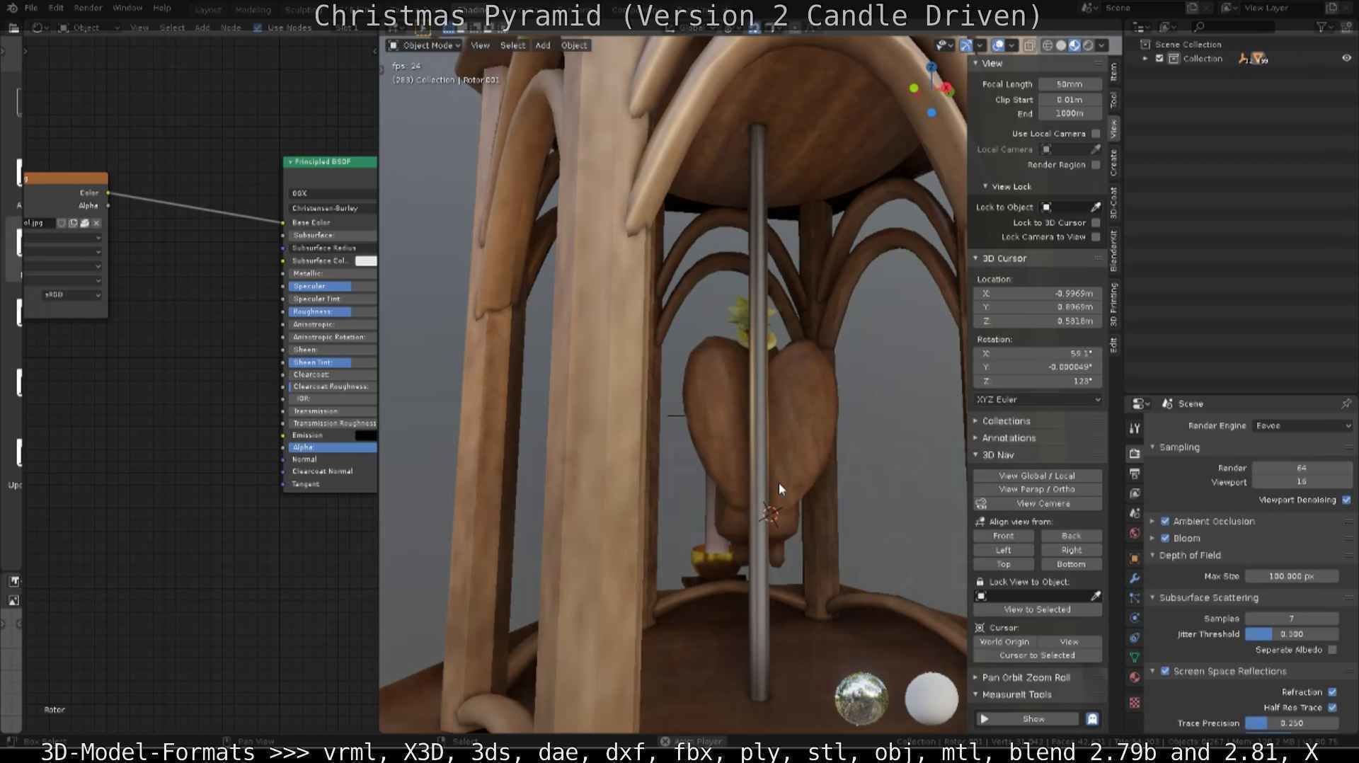 Christmas Pyramid Version 2 Low-poly 3D model_83