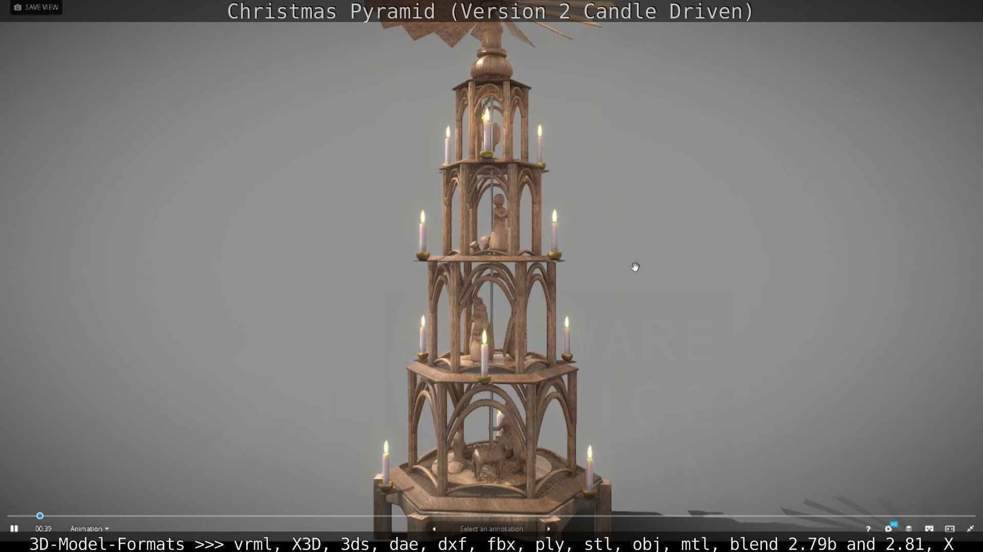 Christmas Pyramid Version 2 Low-poly 3D model_107