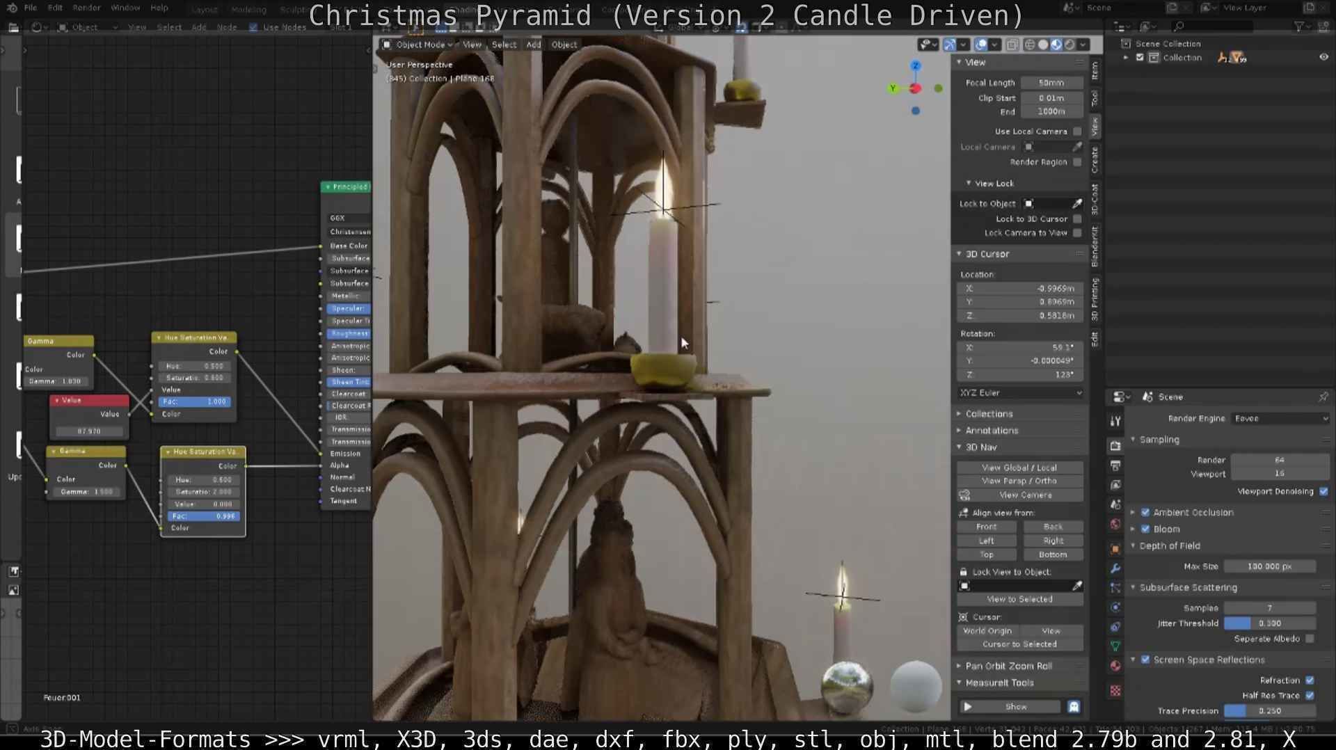 Christmas Pyramid Version 2 Low-poly 3D model_37