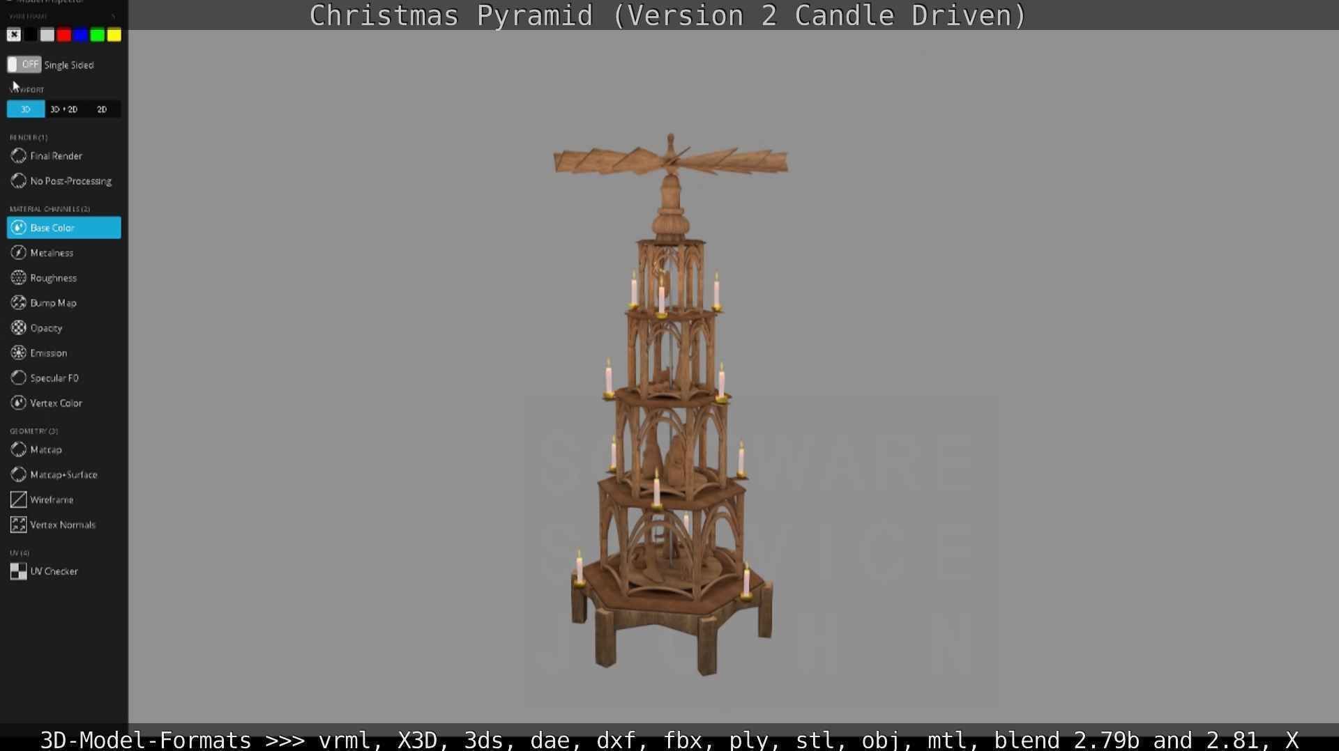 Christmas Pyramid Version 2 Low-poly 3D model_118