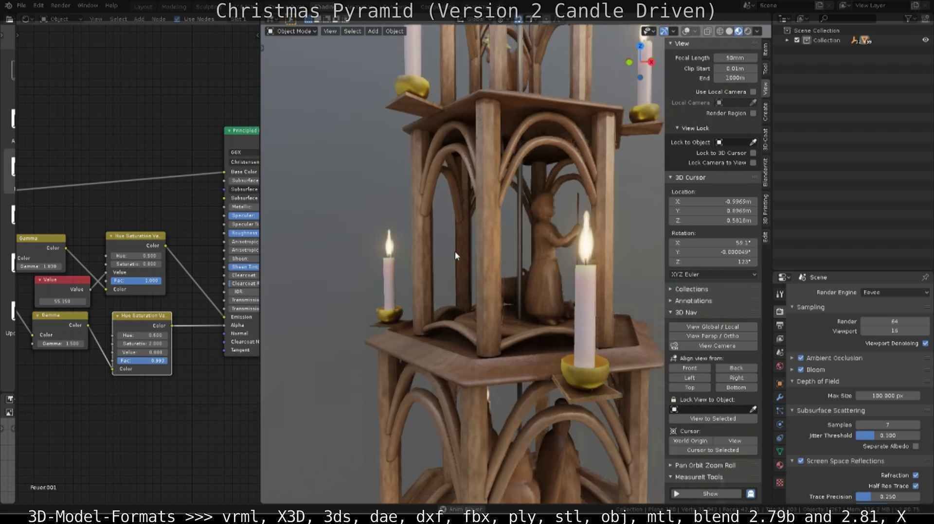 Christmas Pyramid Version 2 Low-poly 3D model_29