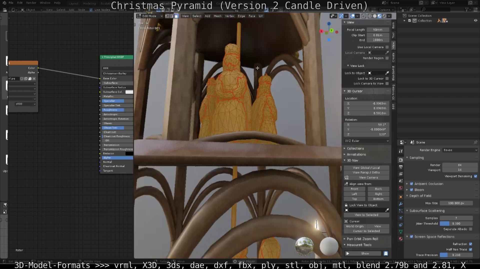 Christmas Pyramid Version 2 Low-poly 3D model_69