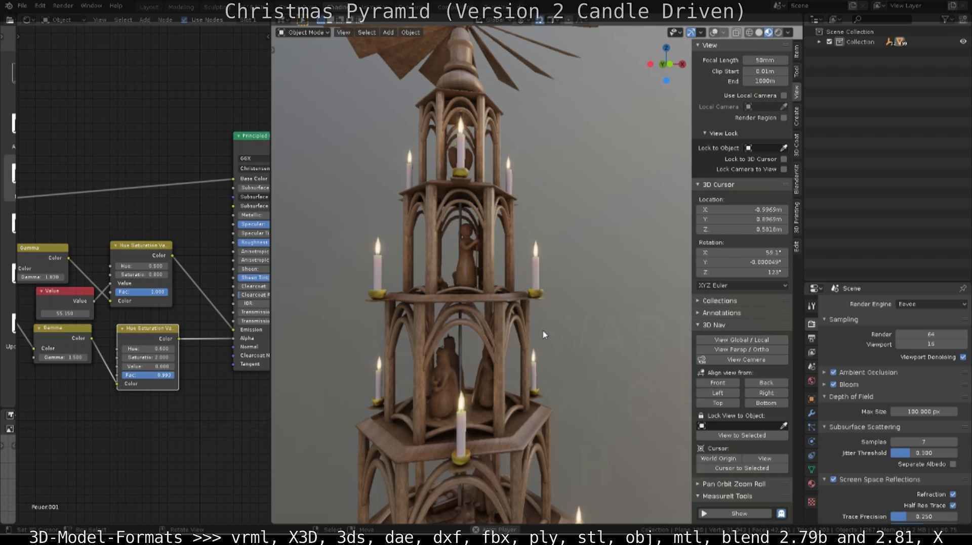 Christmas Pyramid Version 2 Low-poly 3D model_56