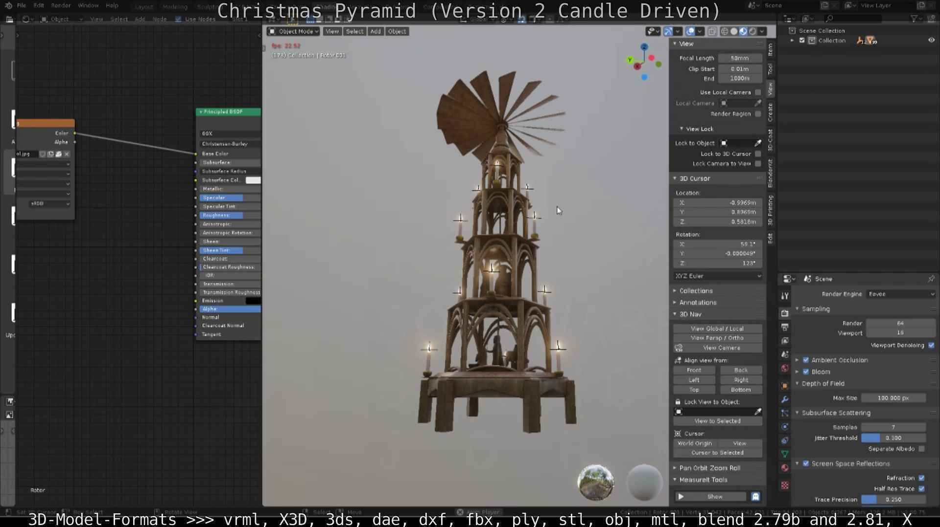 Christmas Pyramid Version 2 Low-poly 3D model_80