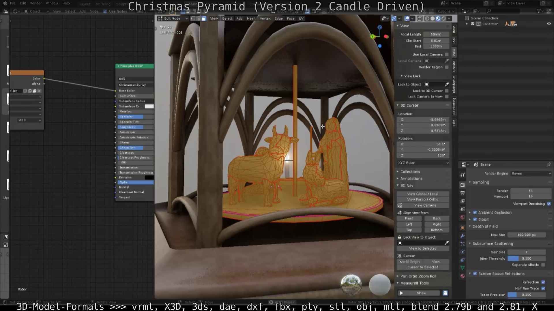 Christmas Pyramid Version 2 Low-poly 3D model_70