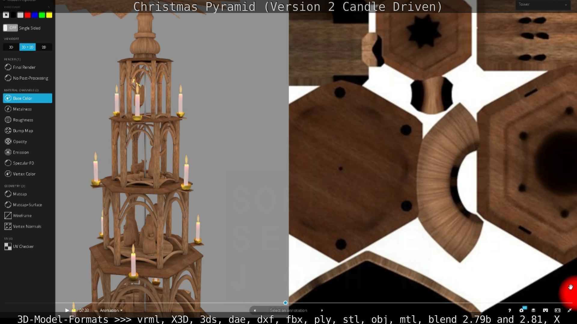 Christmas Pyramid Version 2 Low-poly 3D model_123
