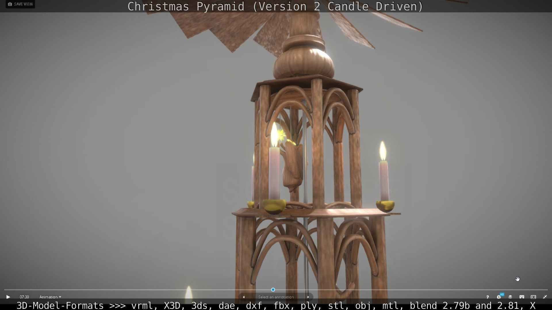 Christmas Pyramid Version 2 Low-poly 3D model_113
