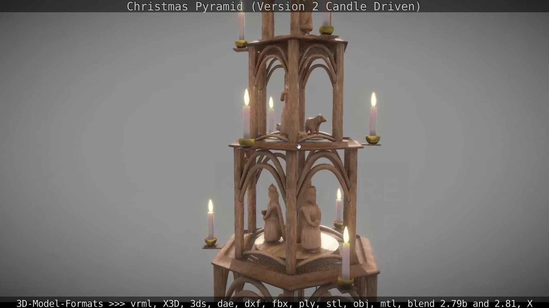 Christmas Pyramid Version 2 Low-poly 3D model_21
