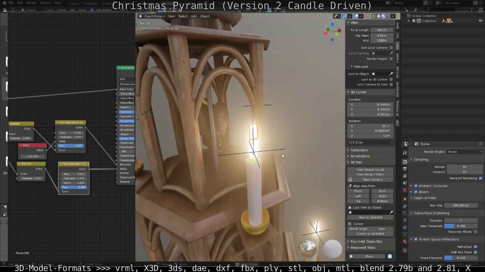 Christmas Pyramid Version 2 Low-poly 3D model_17