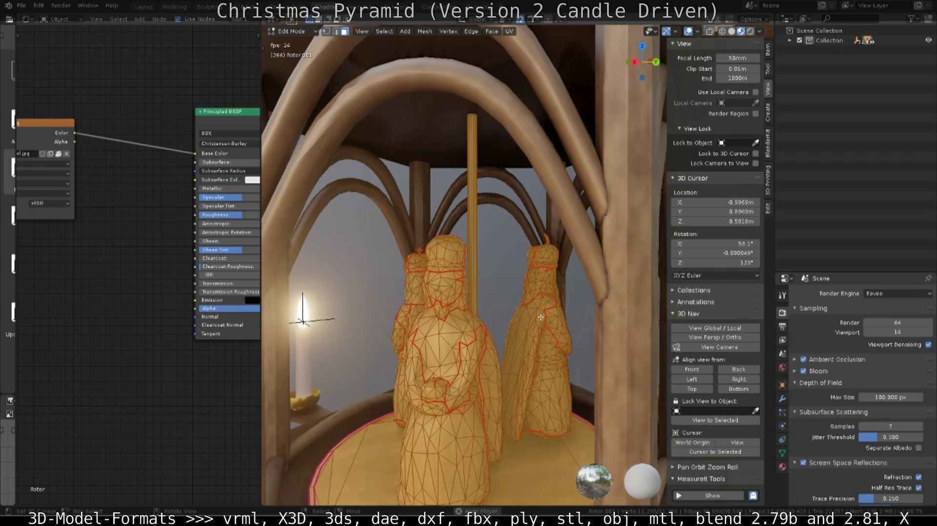 Christmas Pyramid Version 2 Low-poly 3D model_10