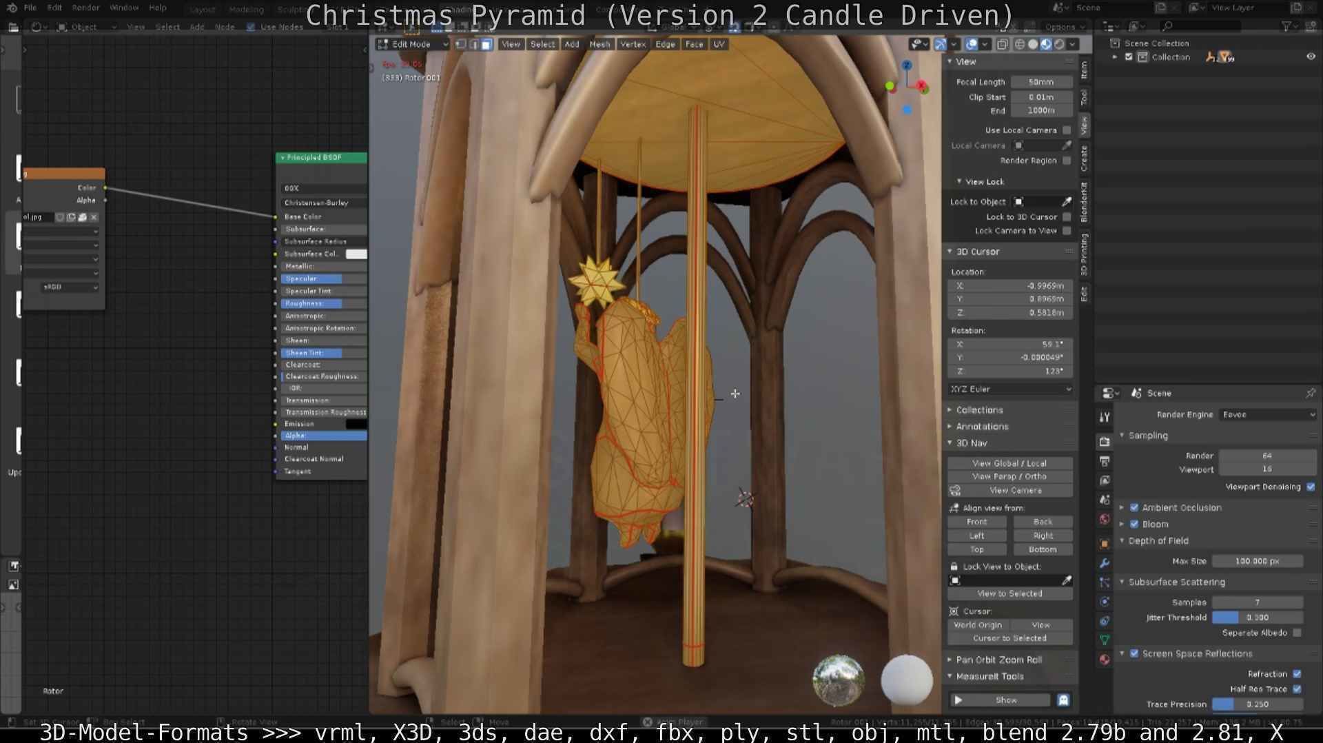 Christmas Pyramid Version 2 Low-poly 3D model_14