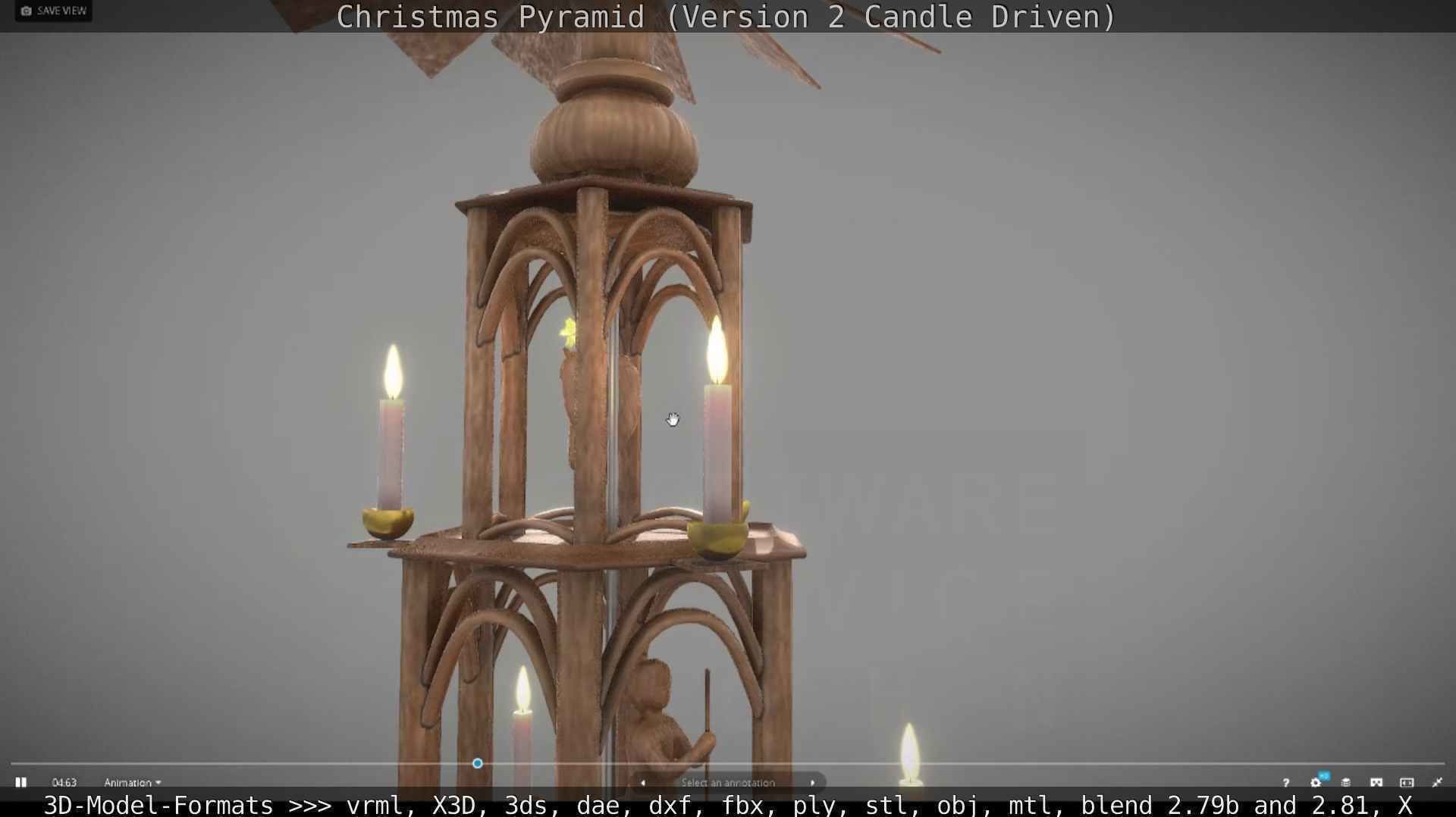 Christmas Pyramid Version 2 Low-poly 3D model_111