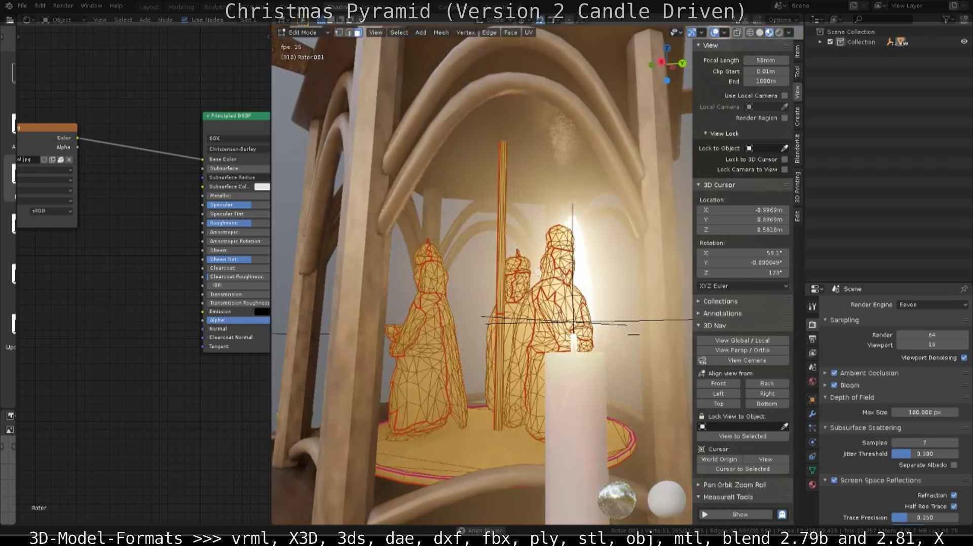 Christmas Pyramid Version 2 Low-poly 3D model_73