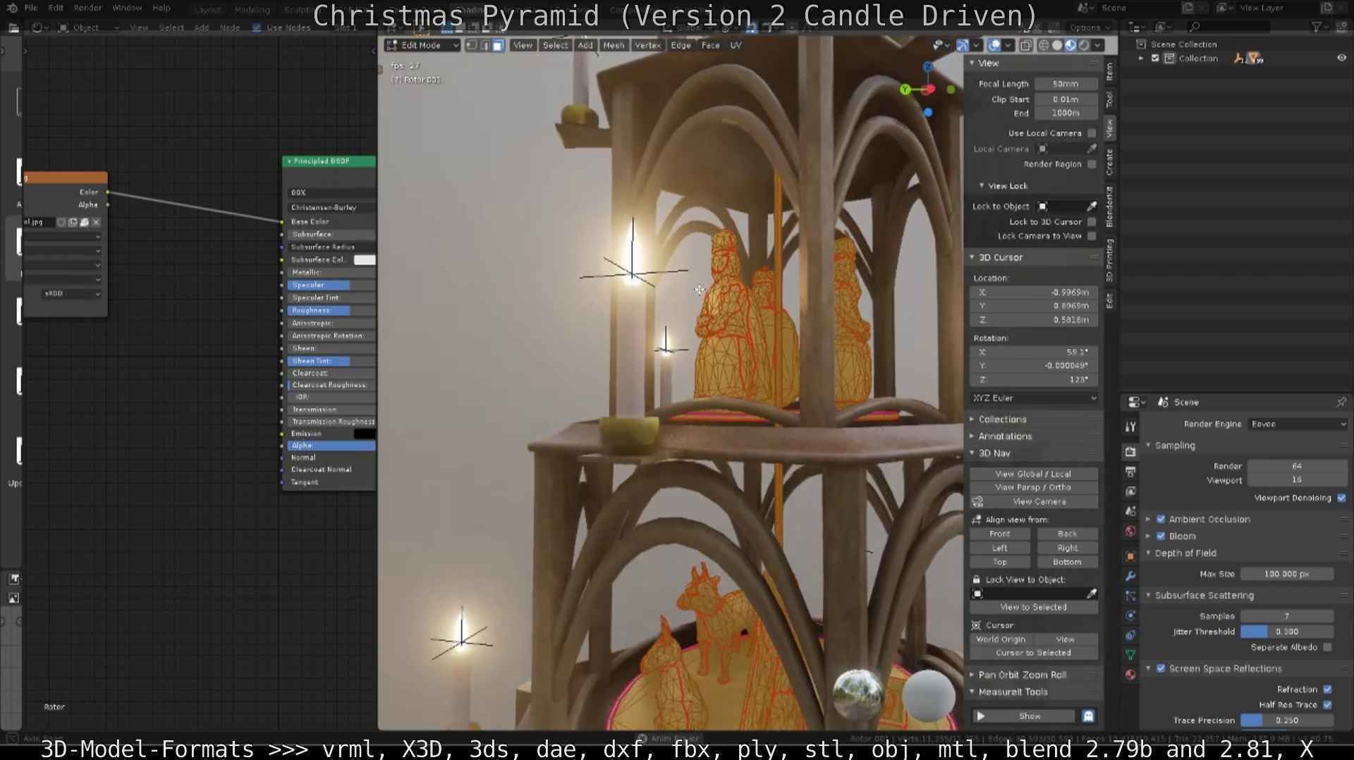 Christmas Pyramid Version 2 Low-poly 3D model_34