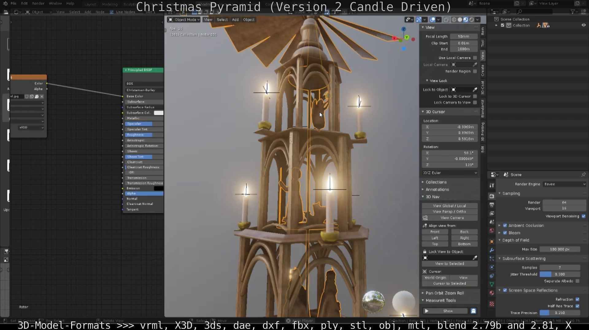 Christmas Pyramid Version 2 Low-poly 3D model_68