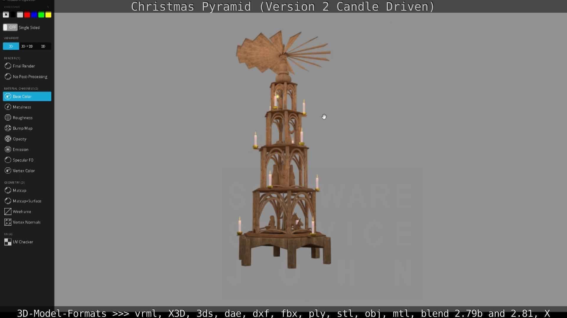 Christmas Pyramid Version 2 Low-poly 3D model_117