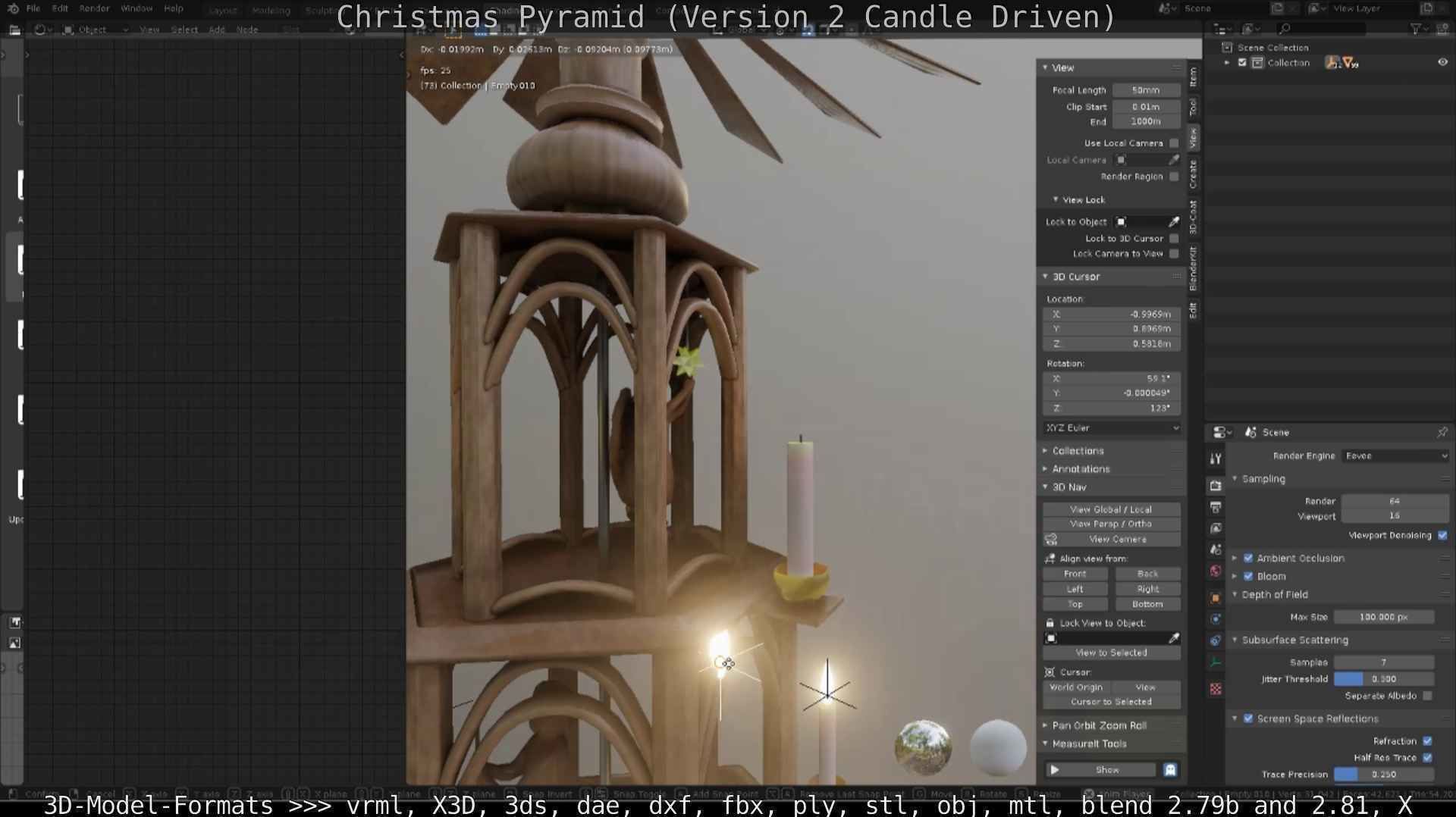Christmas Pyramid Version 2 Low-poly 3D model_102