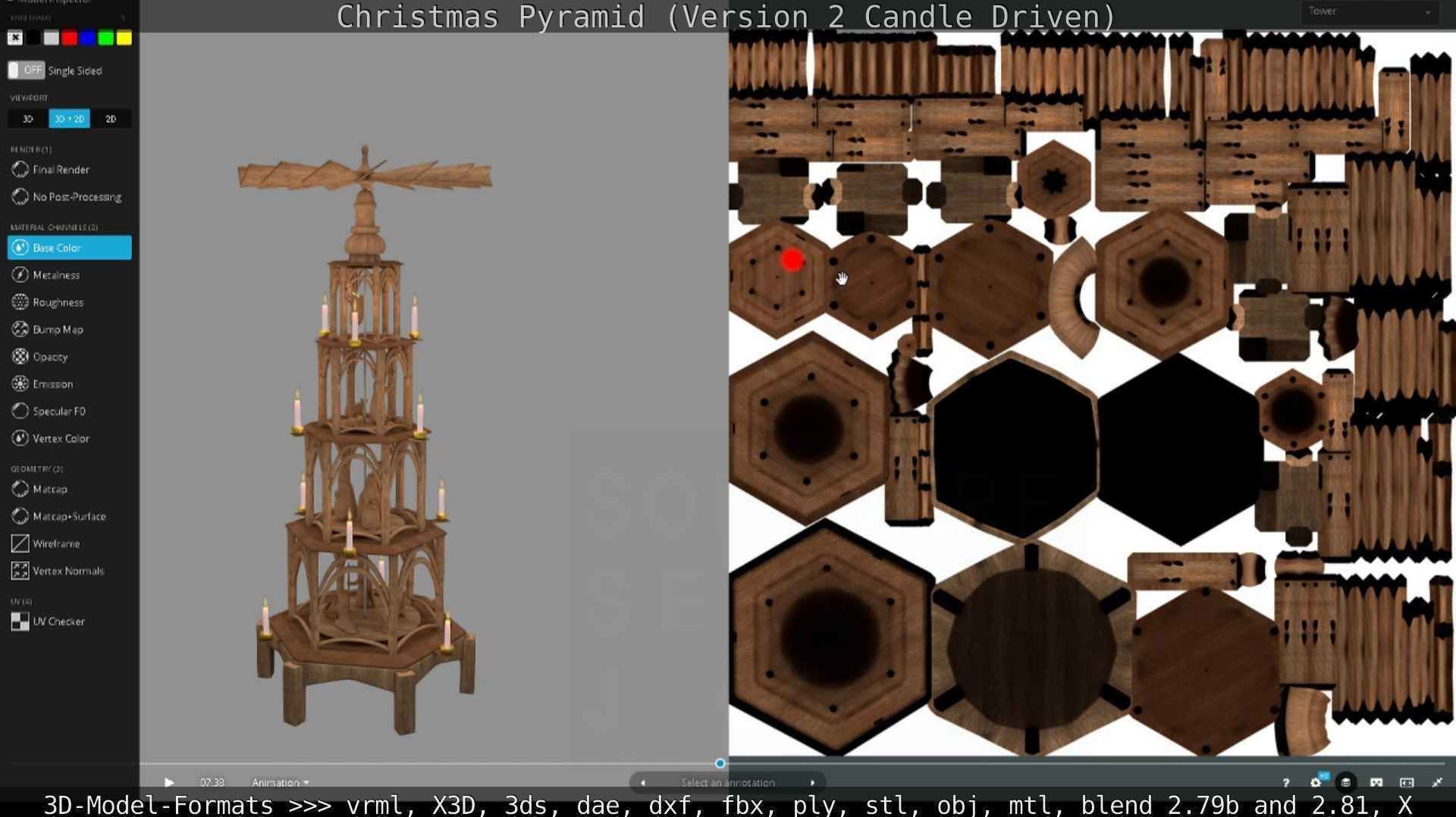 Christmas Pyramid Version 2 Low-poly 3D model_119