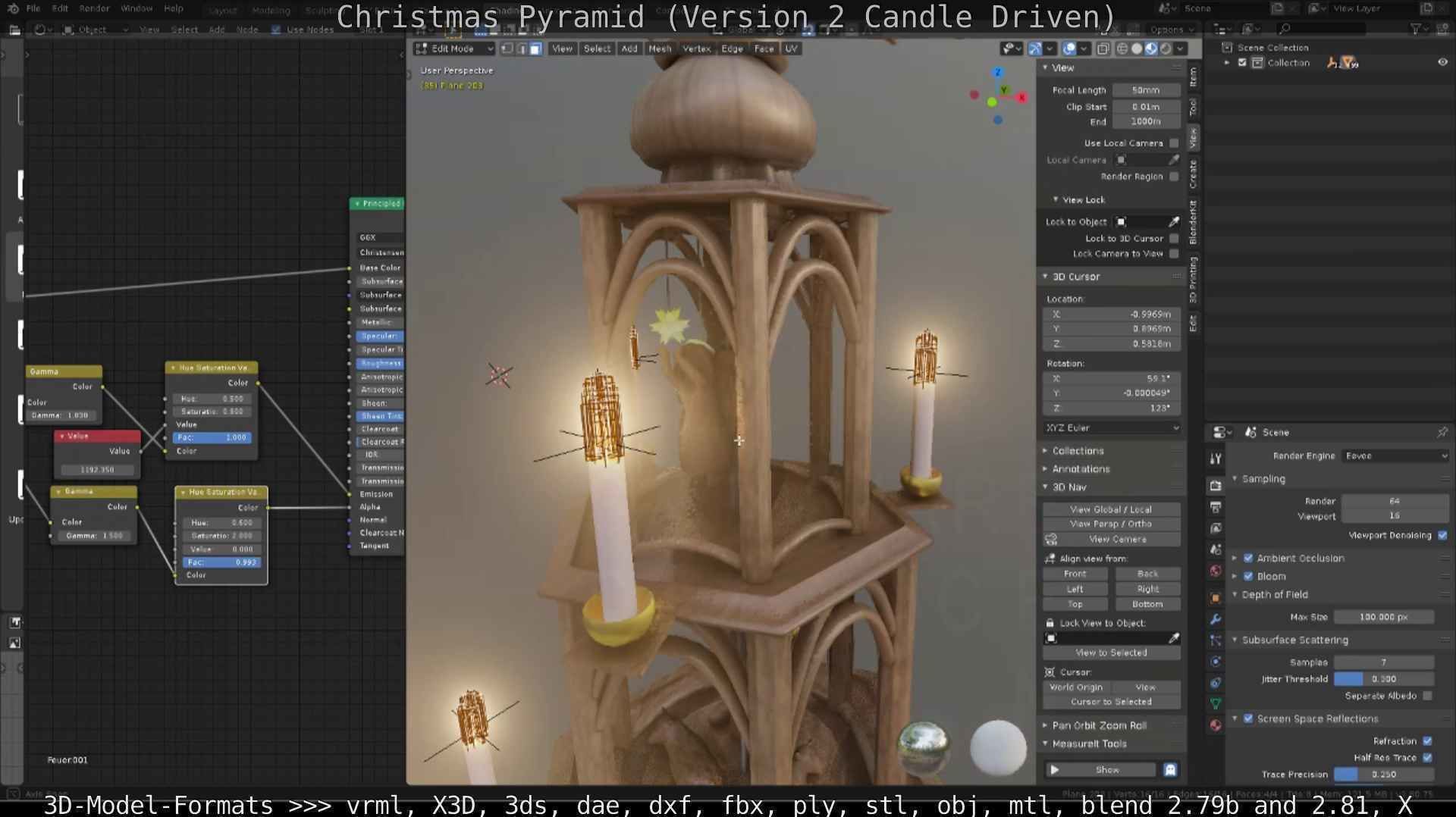 Christmas Pyramid Version 2 Low-poly 3D model_16