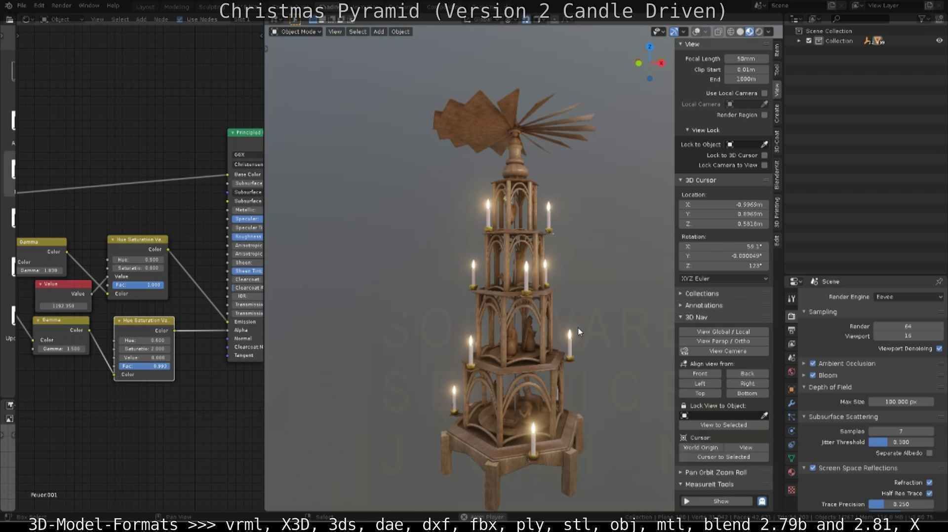 Christmas Pyramid Version 2 Low-poly 3D model_60