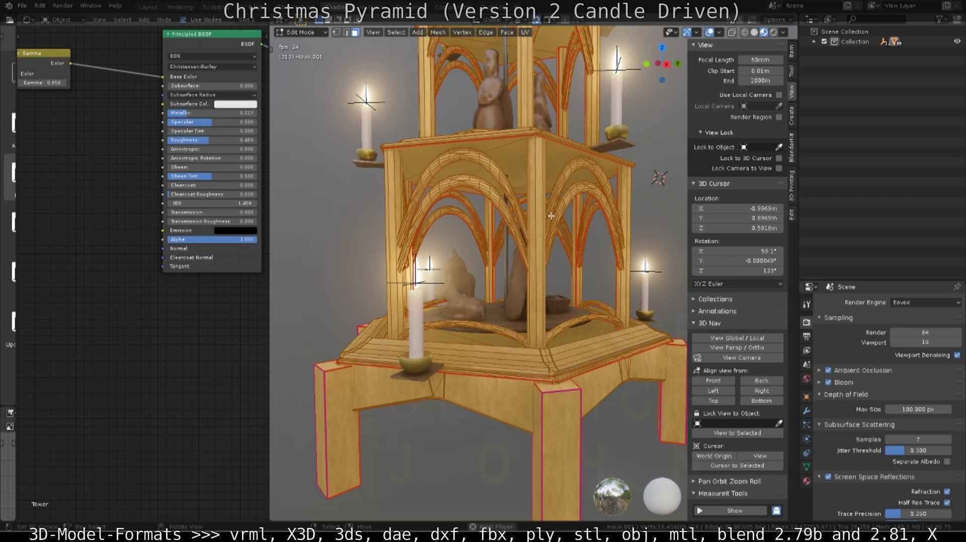Christmas Pyramid Version 2 Low-poly 3D model_64