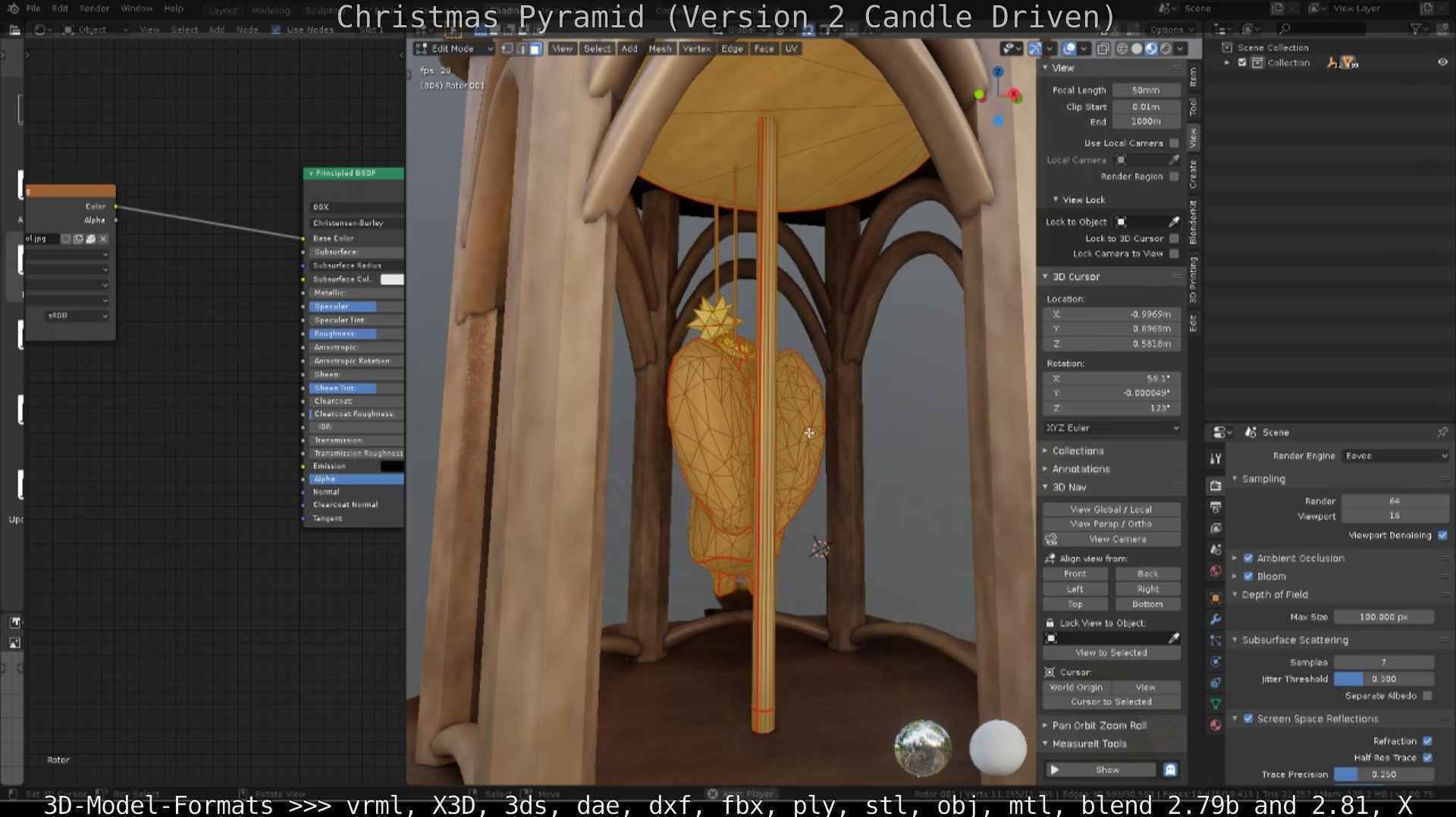 Christmas Pyramid Version 2 Low-poly 3D model_86