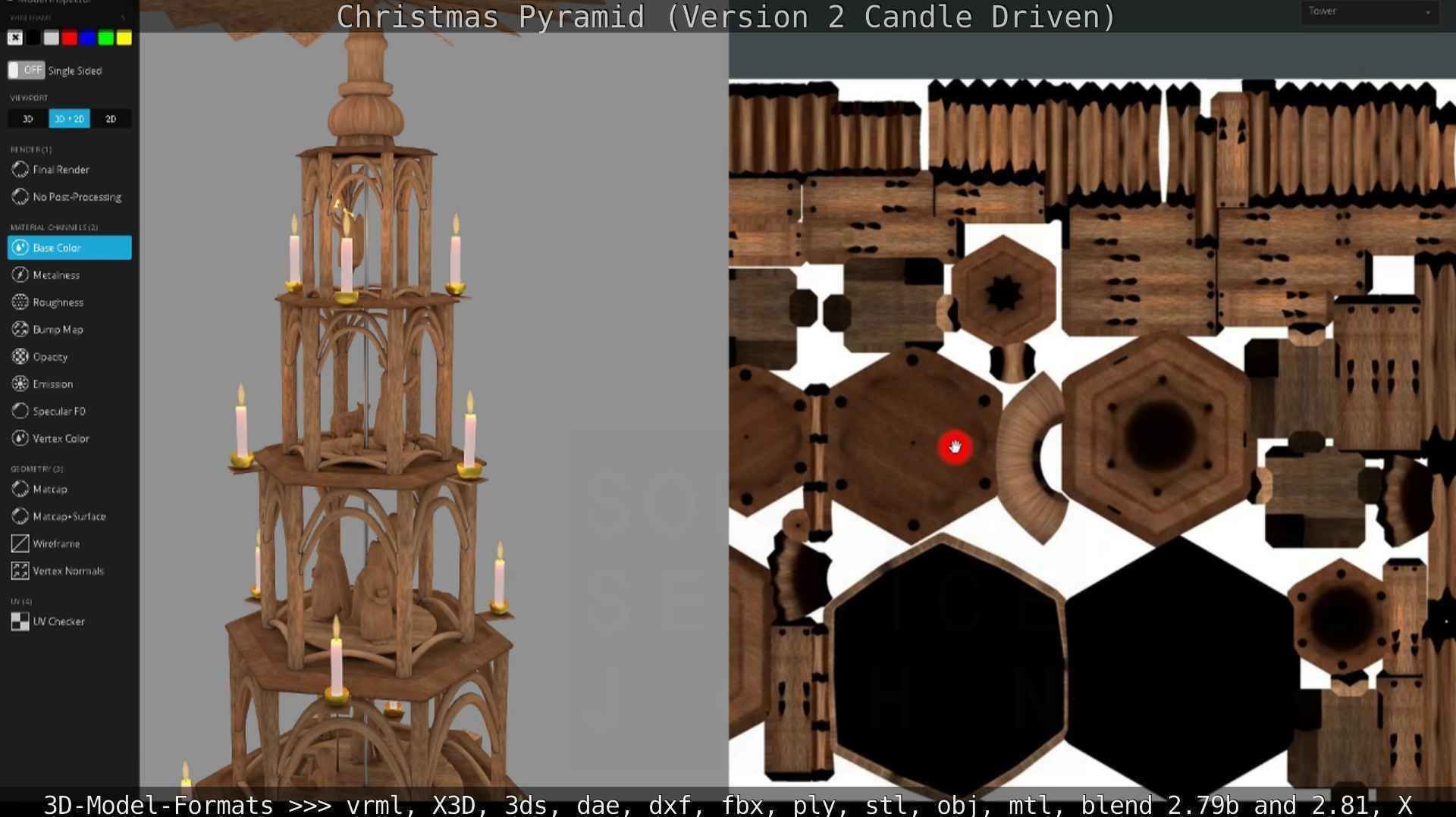 Christmas Pyramid Version 2 Low-poly 3D model_124