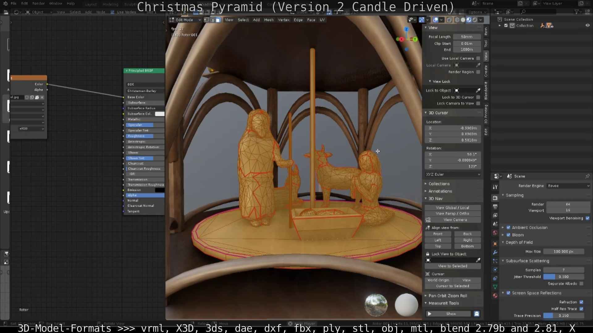 Christmas Pyramid Version 2 Low-poly 3D model_5