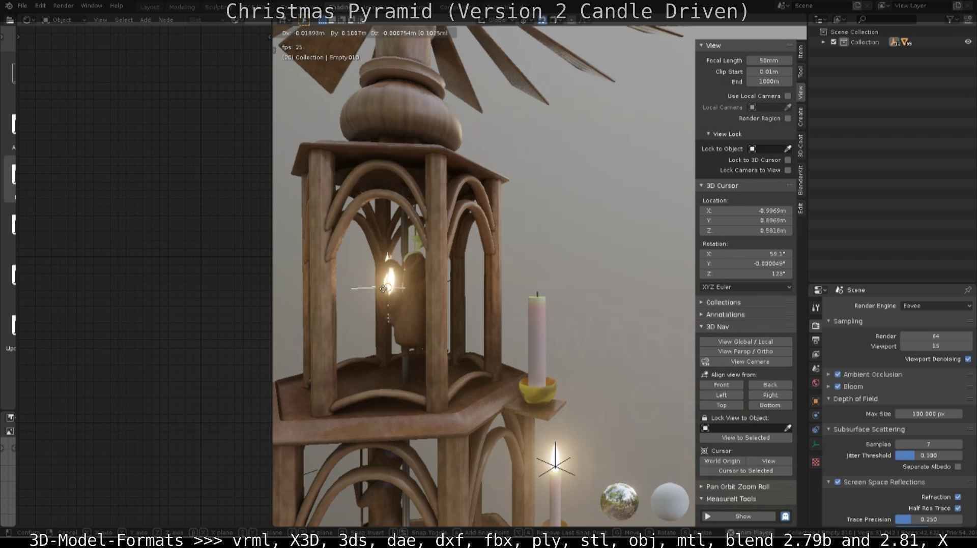 Christmas Pyramid Version 2 Low-poly 3D model_101