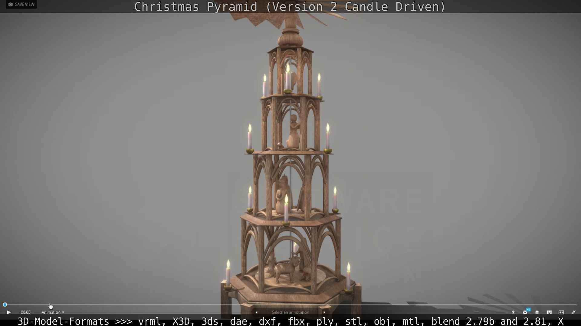 Christmas Pyramid Version 2 Low-poly 3D model_108