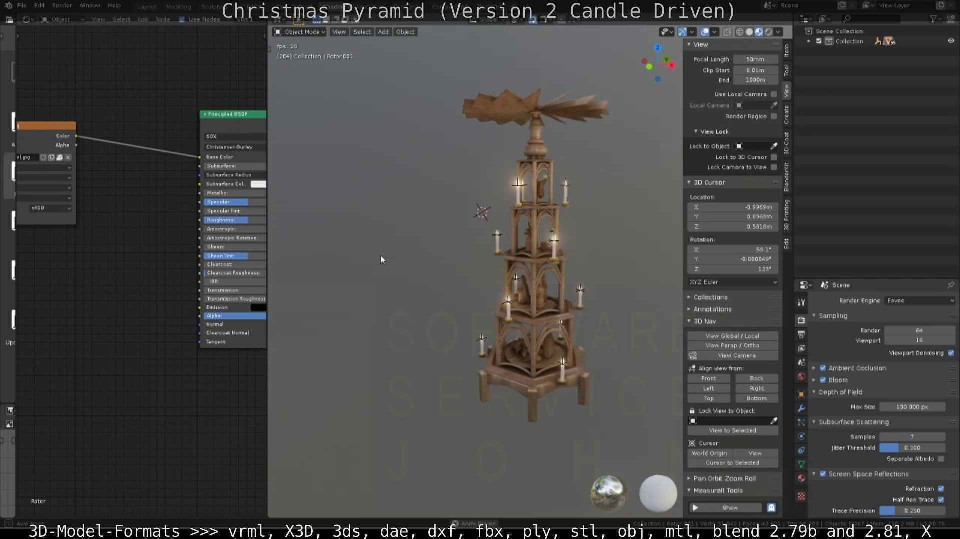 Christmas Pyramid Version 2 Low-poly 3D model_13