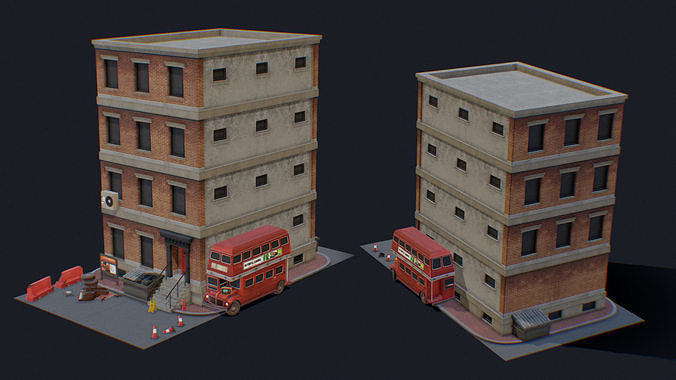 Forsaken City Tiny Pack Low-poly 3D model