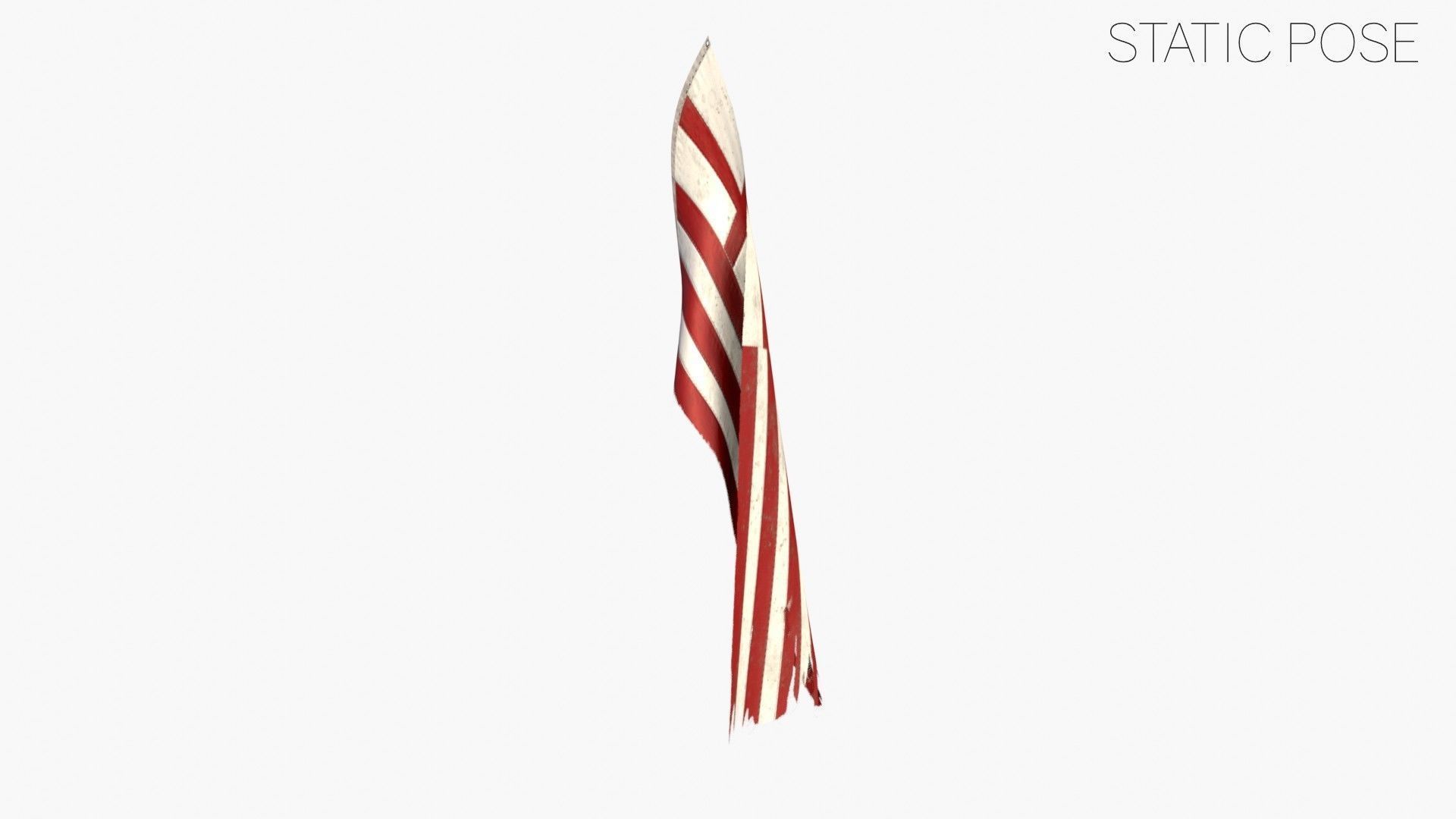 British East India Company Flag 1600-1707 Low-poly 3D model_9