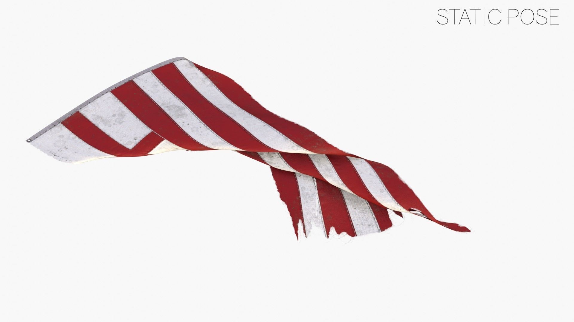 British East India Company Flag 1600-1707 Low-poly 3D model_10