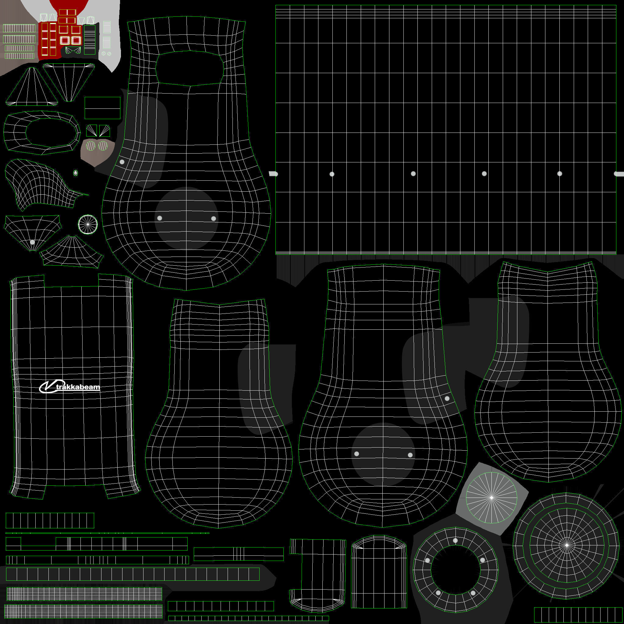 Trakkabeam A800 Searchlight Low-poly 3D model_10