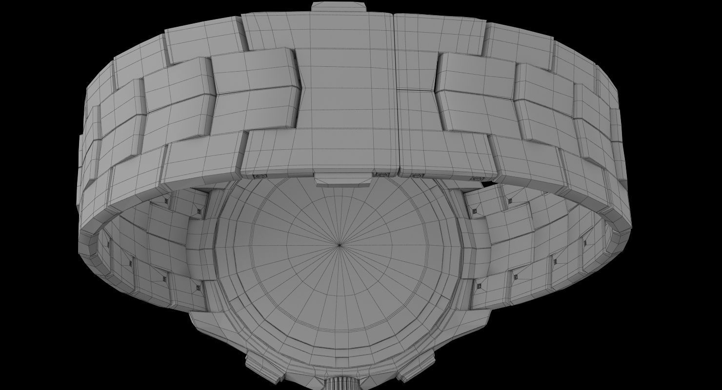 Tag Heuer Link Calibre 16 Watch 3D model_16