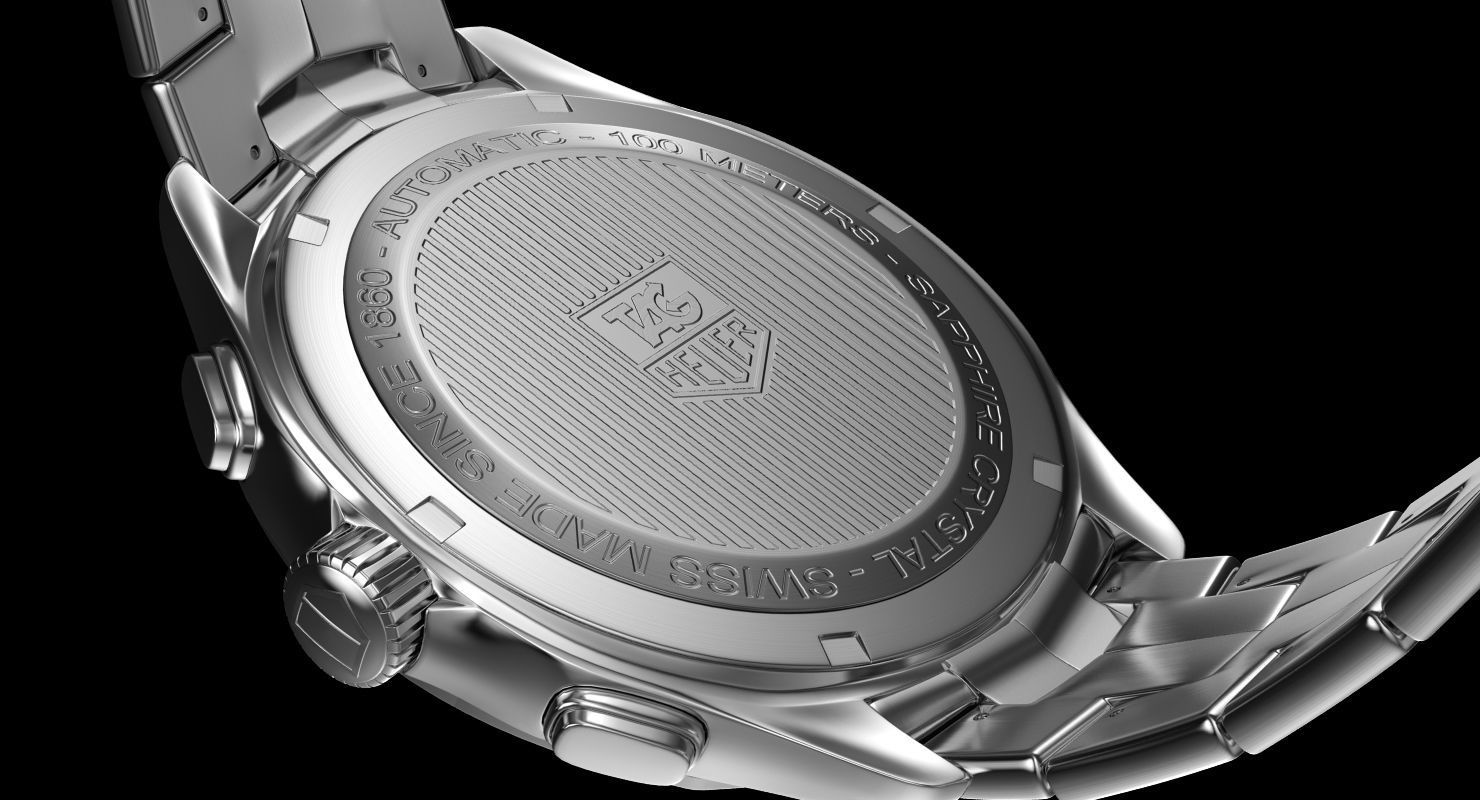 Tag Heuer Link Calibre 16 Watch 3D model_11