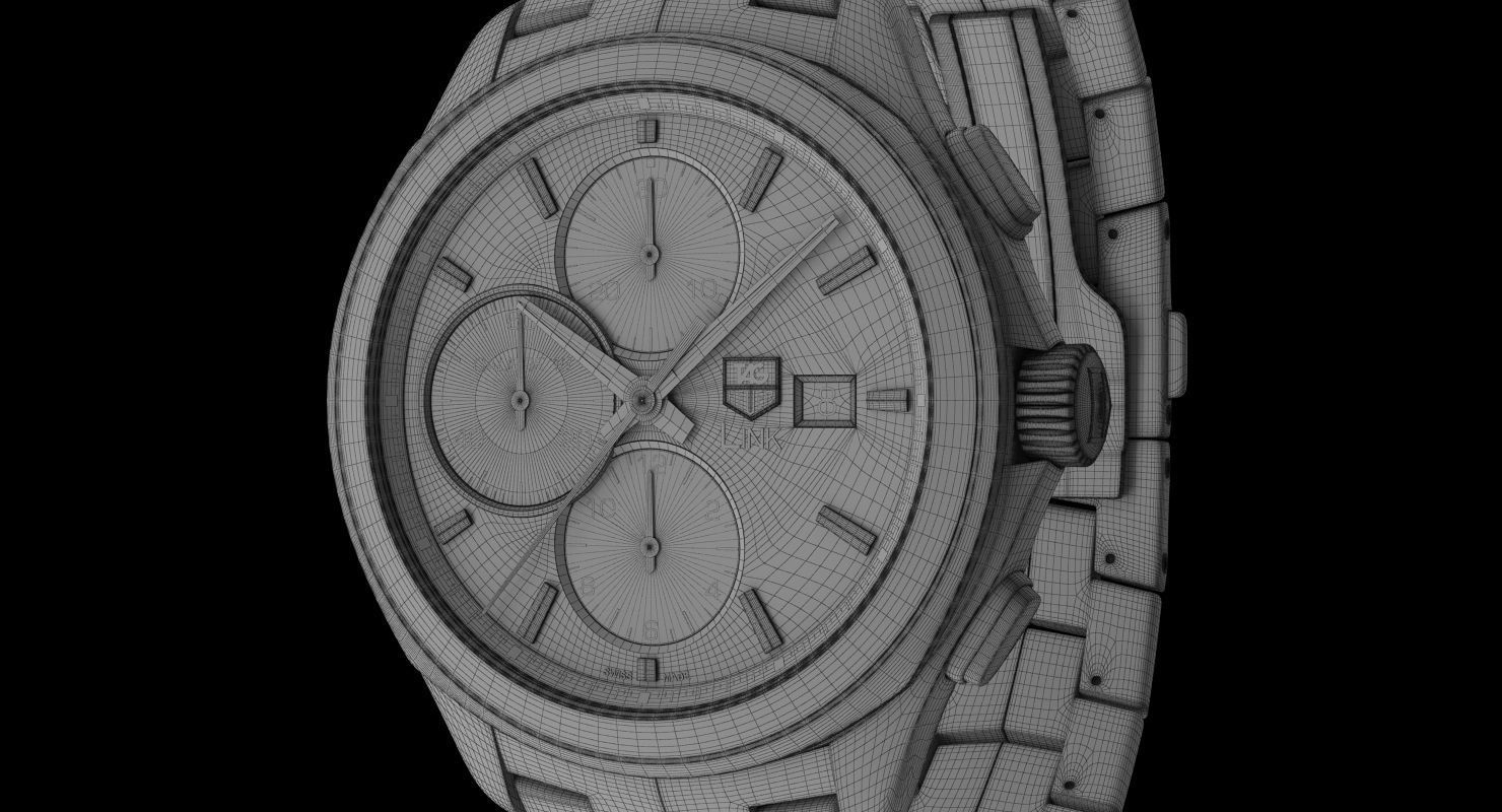 Tag Heuer Link Calibre 16 Watch 3D model_15