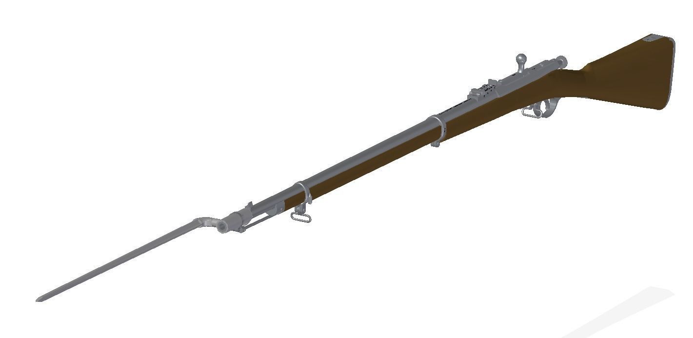 Berdan rifle No2 3D model_8