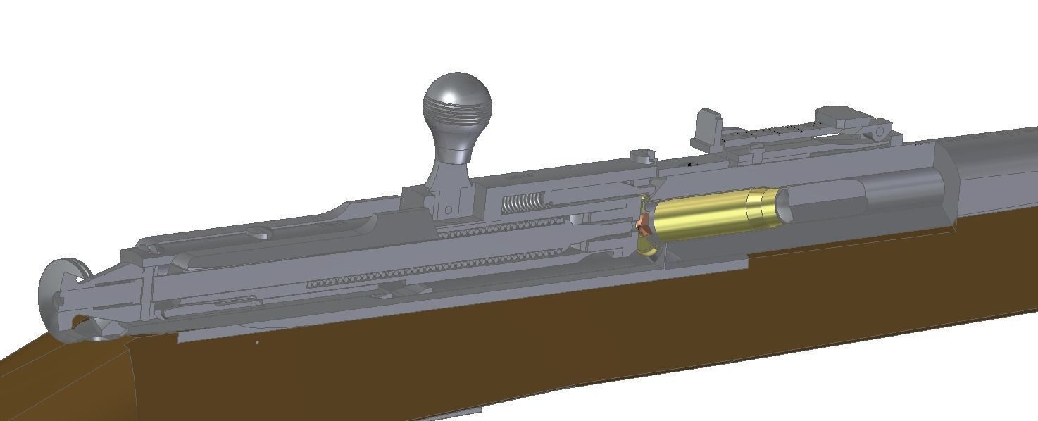 Berdan rifle No2 3D model_1