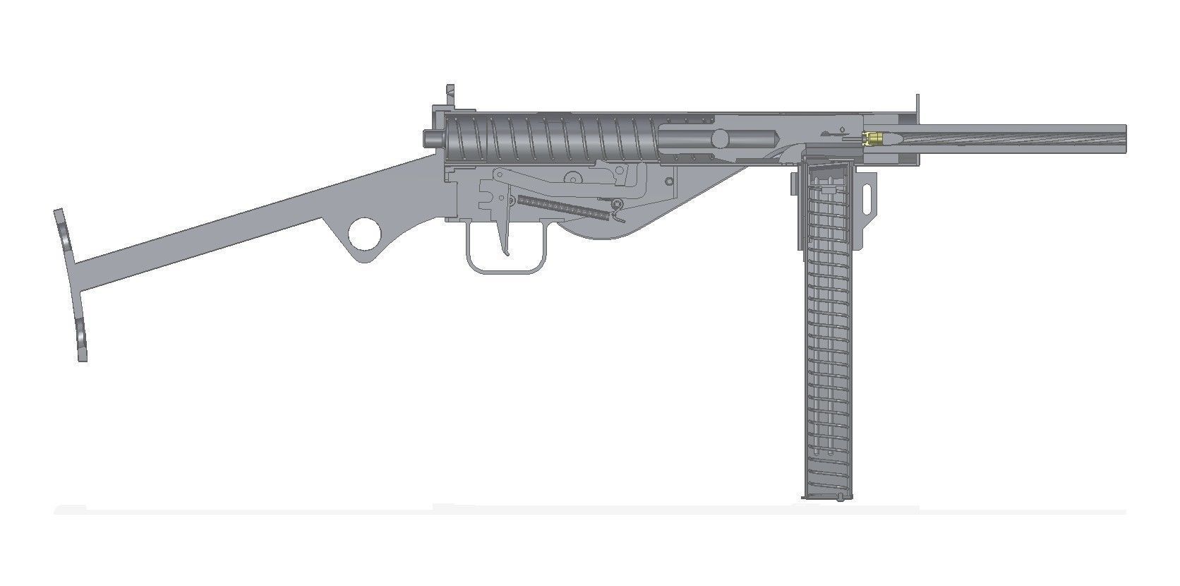 MP-3008 machine gun 3D model_3