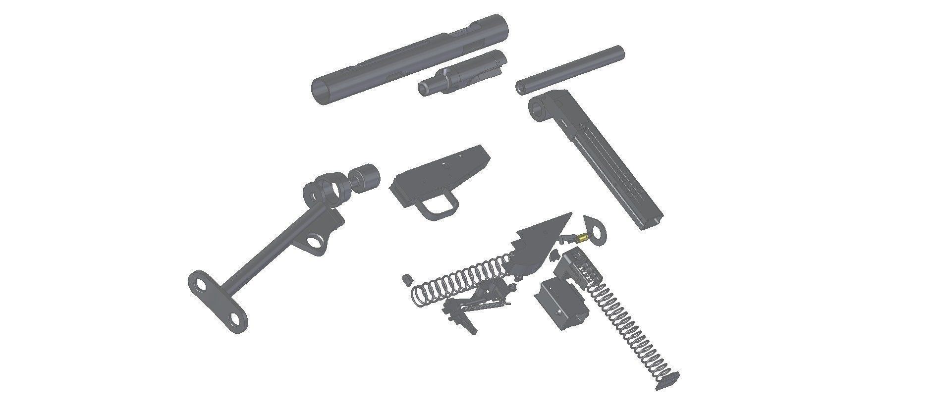 MP-3008 machine gun 3D model_2