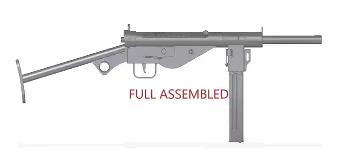 MP-3008 machine gun 3D model