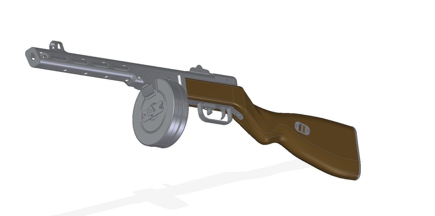 PPSh-41 rifle 3D model_8