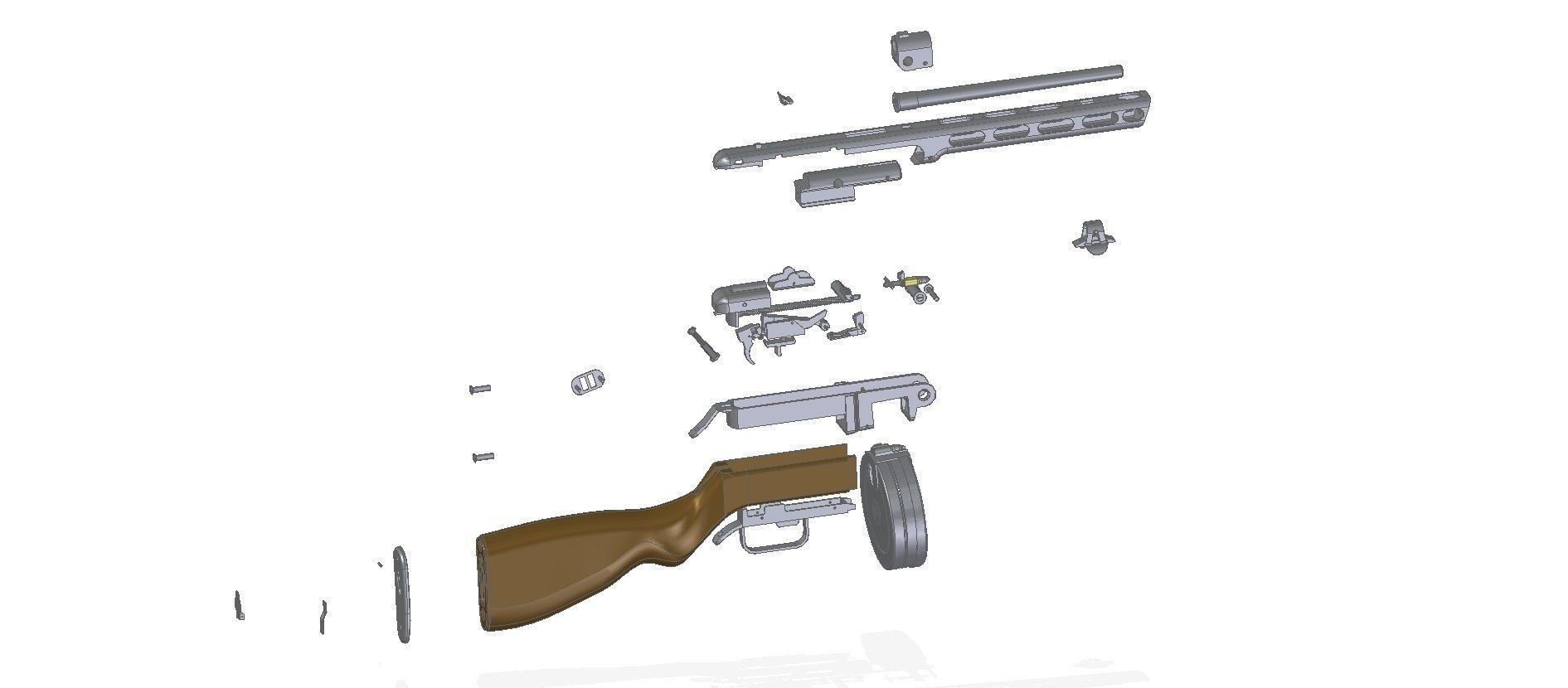 PPSh-41 rifle 3D model_2