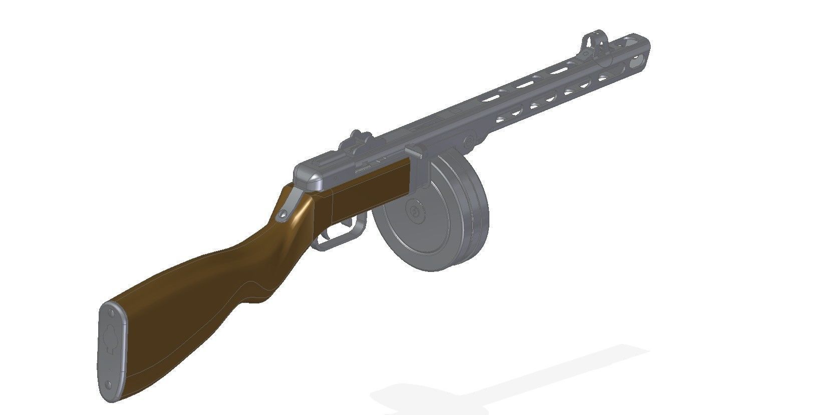 PPSh-41 rifle 3D model_6